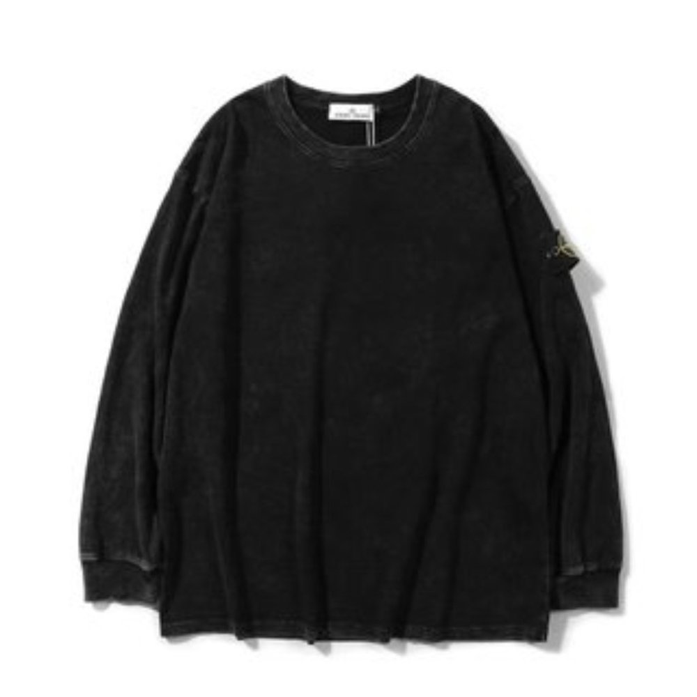 STONE ISLAND Armband Heavy wash long sleeve hundred matching couple crew-neck ho